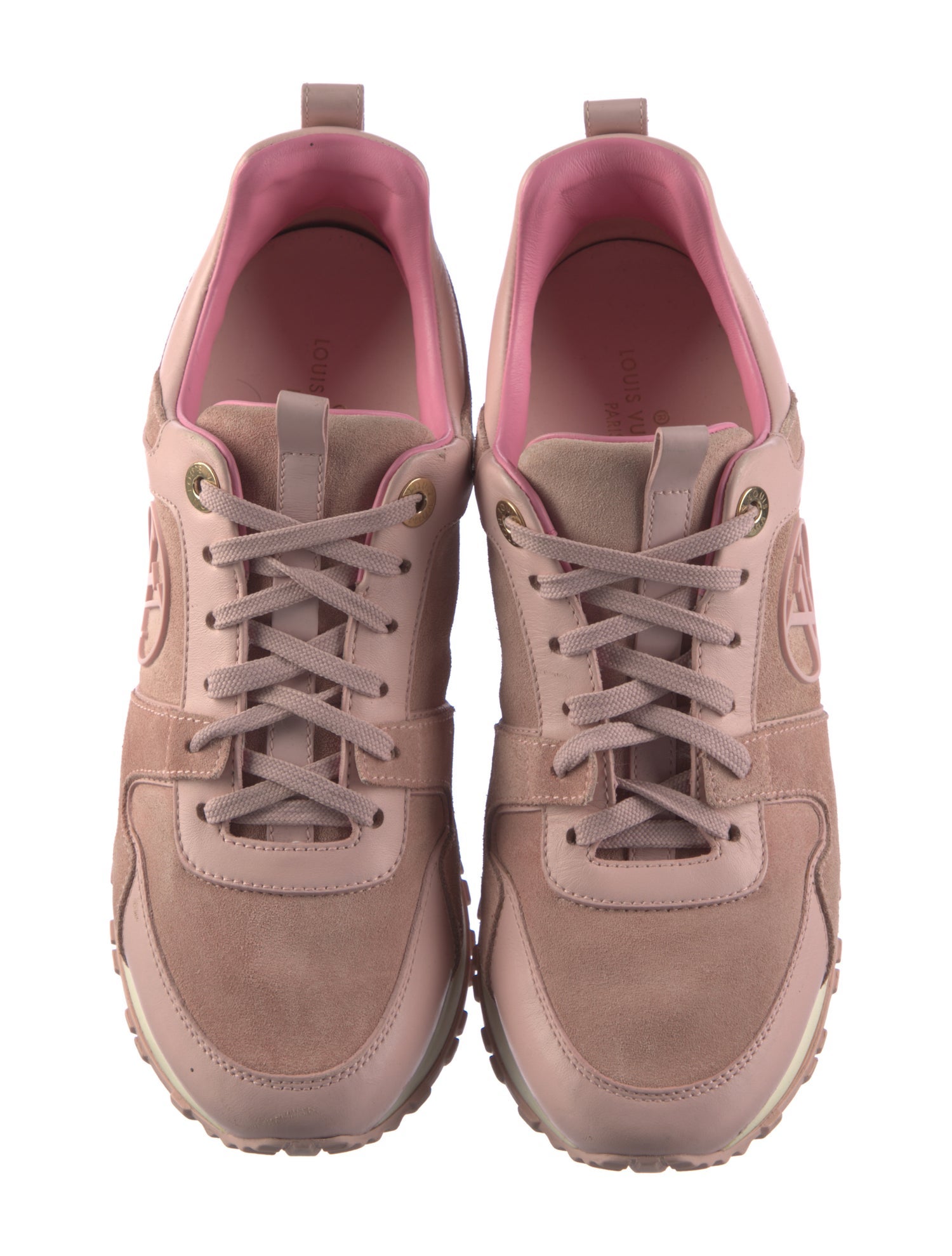 Louis Vuitton Suede Leather Trim Embellishment Sneakers